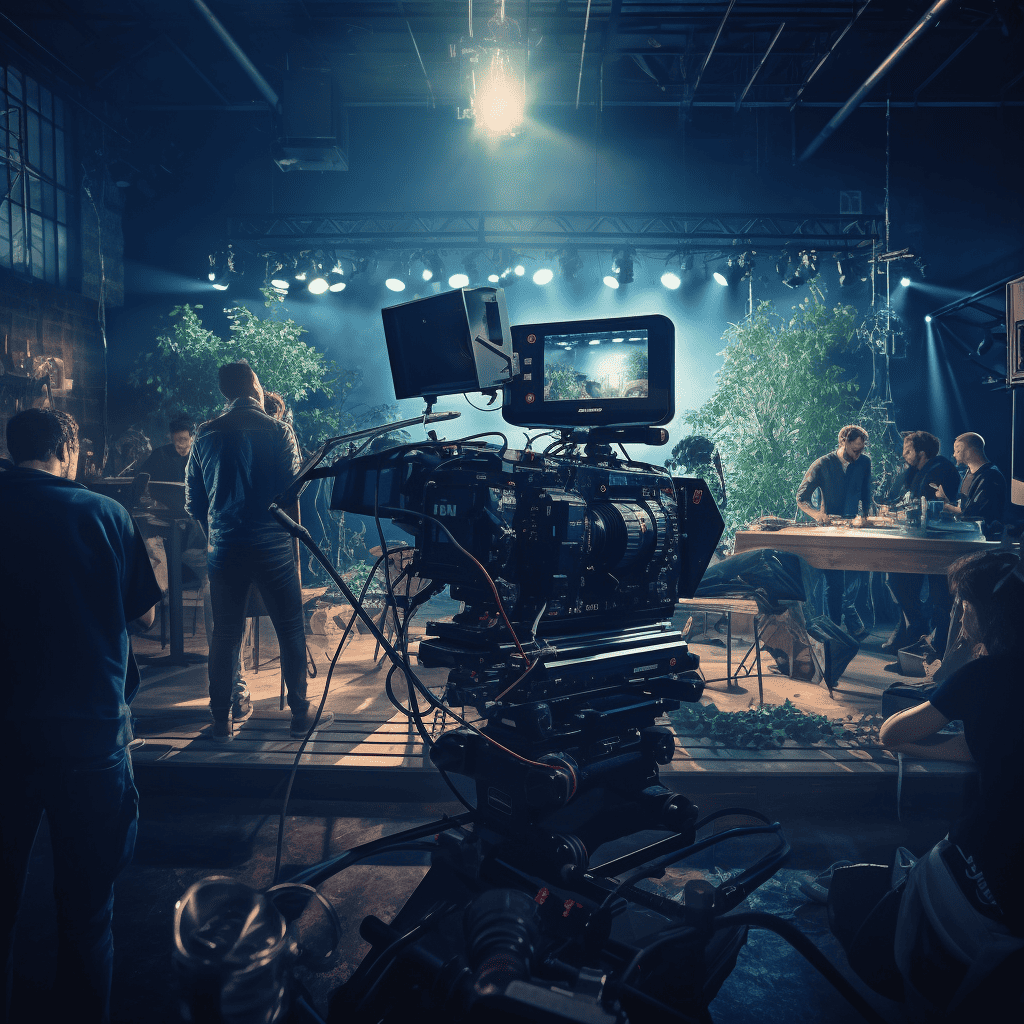 Corporate video production setup