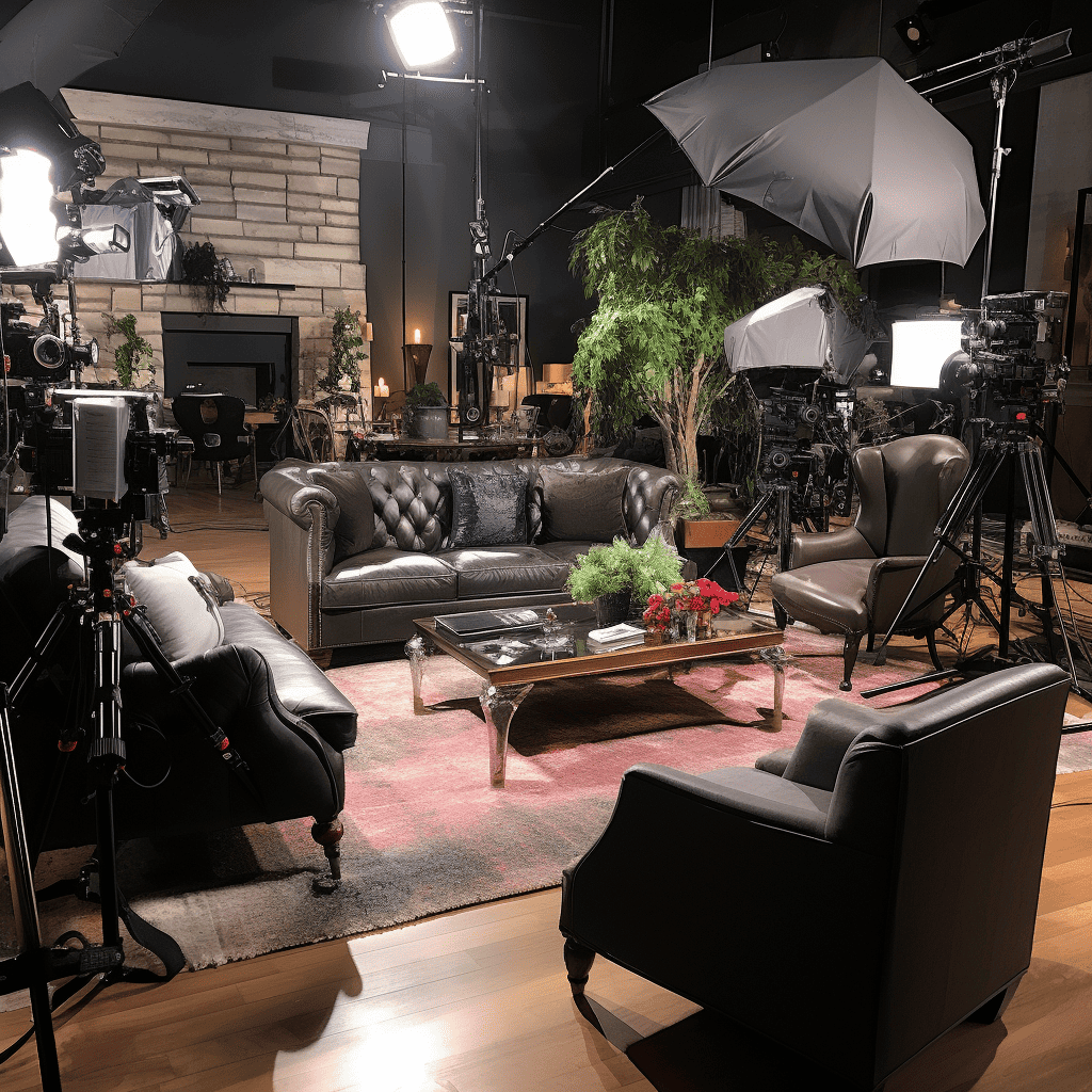 Interview video production setup